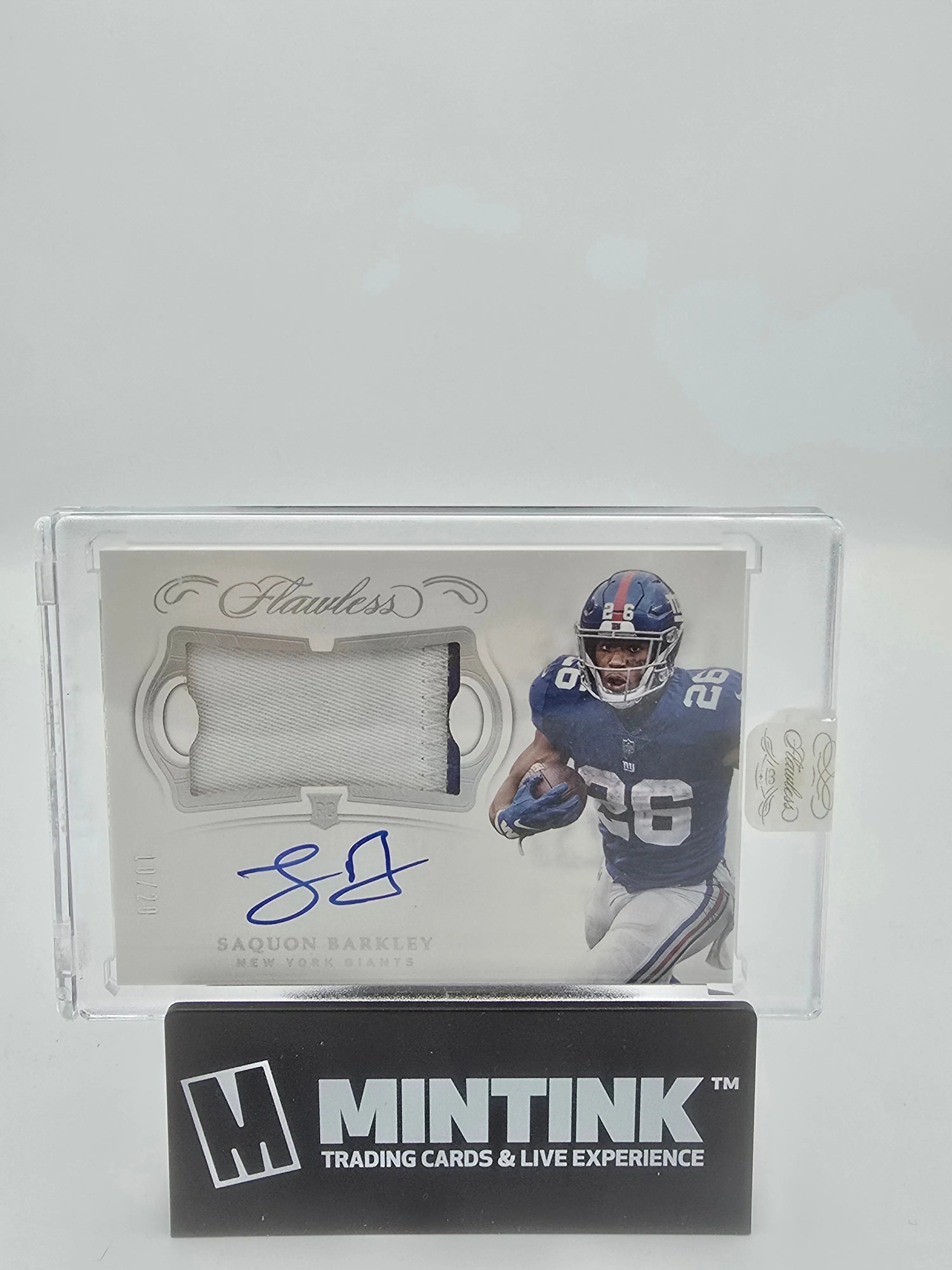 2018 Panini Flawless Football Saquon Barkley RC Rookie Silver Patch /20 