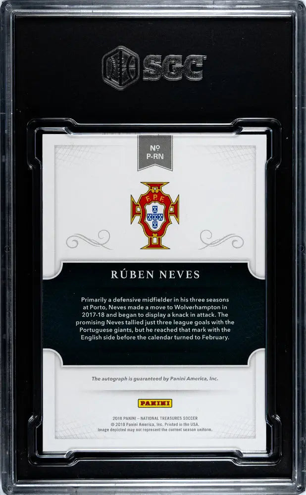 2018 Panini National Treasures Ruben Neves Penmanship Auto SGC 9 /99 