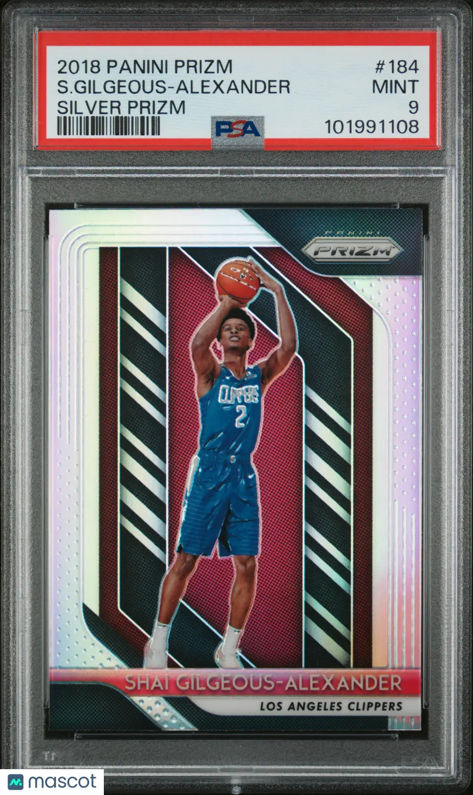 2018 Panini Prizm S. Gilgeous-Alexander RC Rookie Silver Prizm PSA 9 