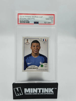 2018 Panini World Cup Stickers Kylian Mbappe #209 PSA 10 