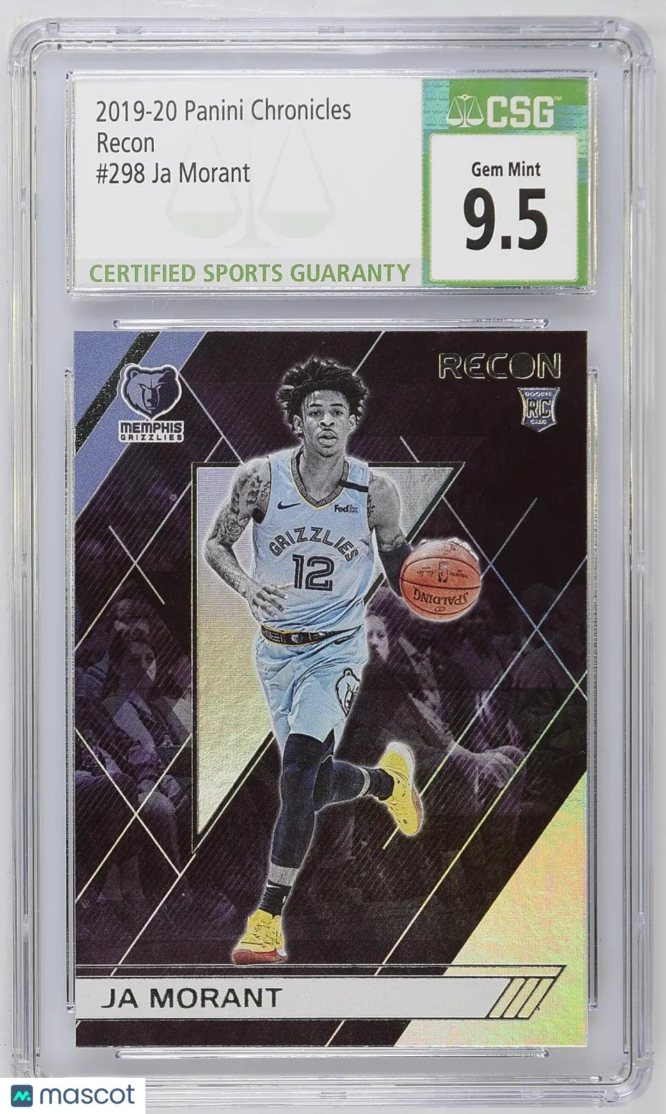 2019-20 Panini Chronicles Basketball Ja Morant RC Rookie Recon CSG 9.5 #298 