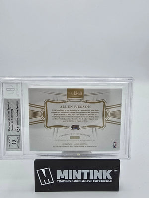 2019-20 Panini Flawless Enshrined Signatures Gold Auto Allen Iverson BGS 8 /10 