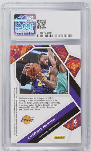 2019-20 Panini Mosaic Basketball LeBron James Will to Win CSG 9.5 #7 