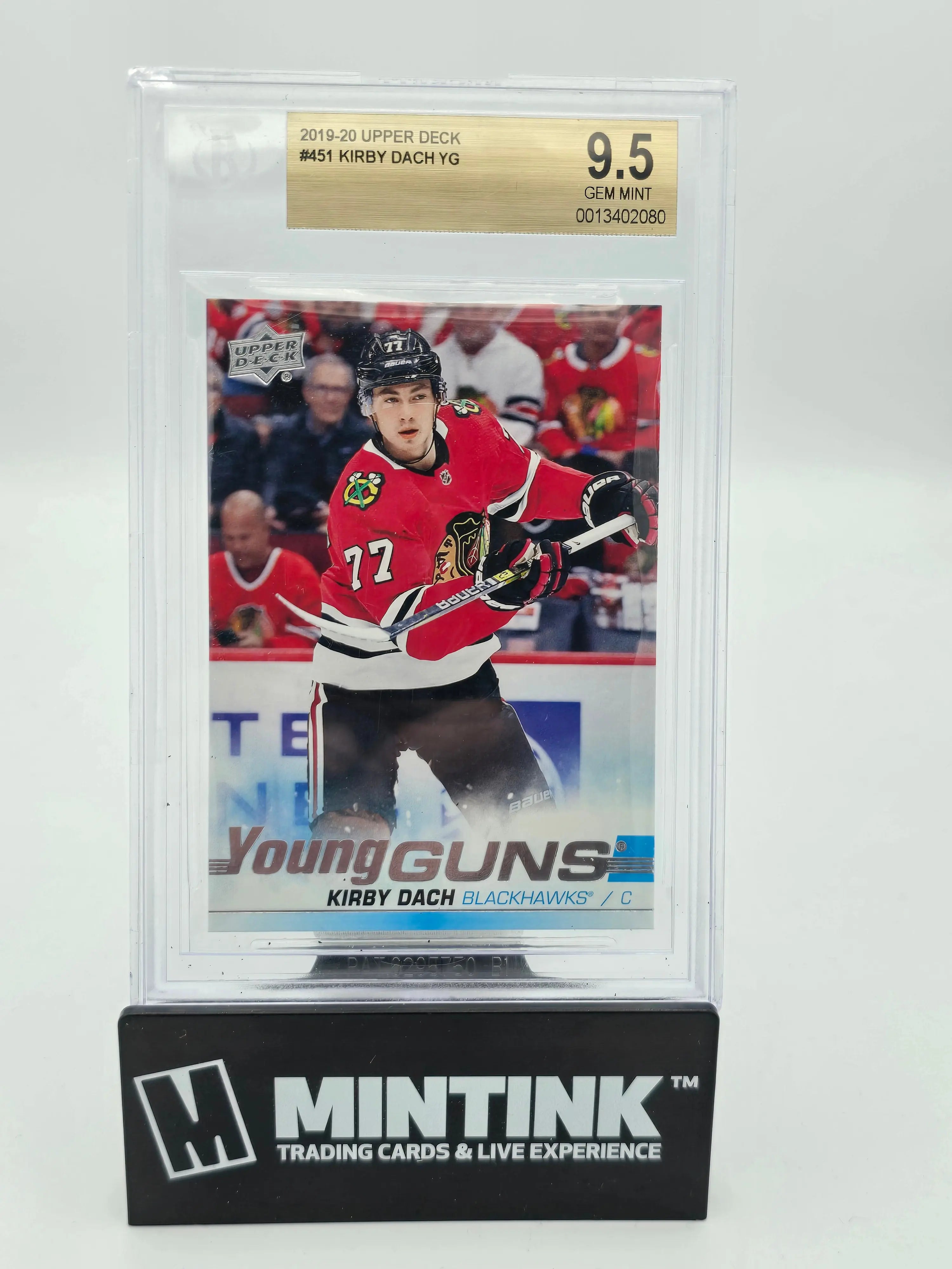 2019-20 Upper Deck Series 2 Hockey Kirby Dach Young Guns RC BGS 9.5 