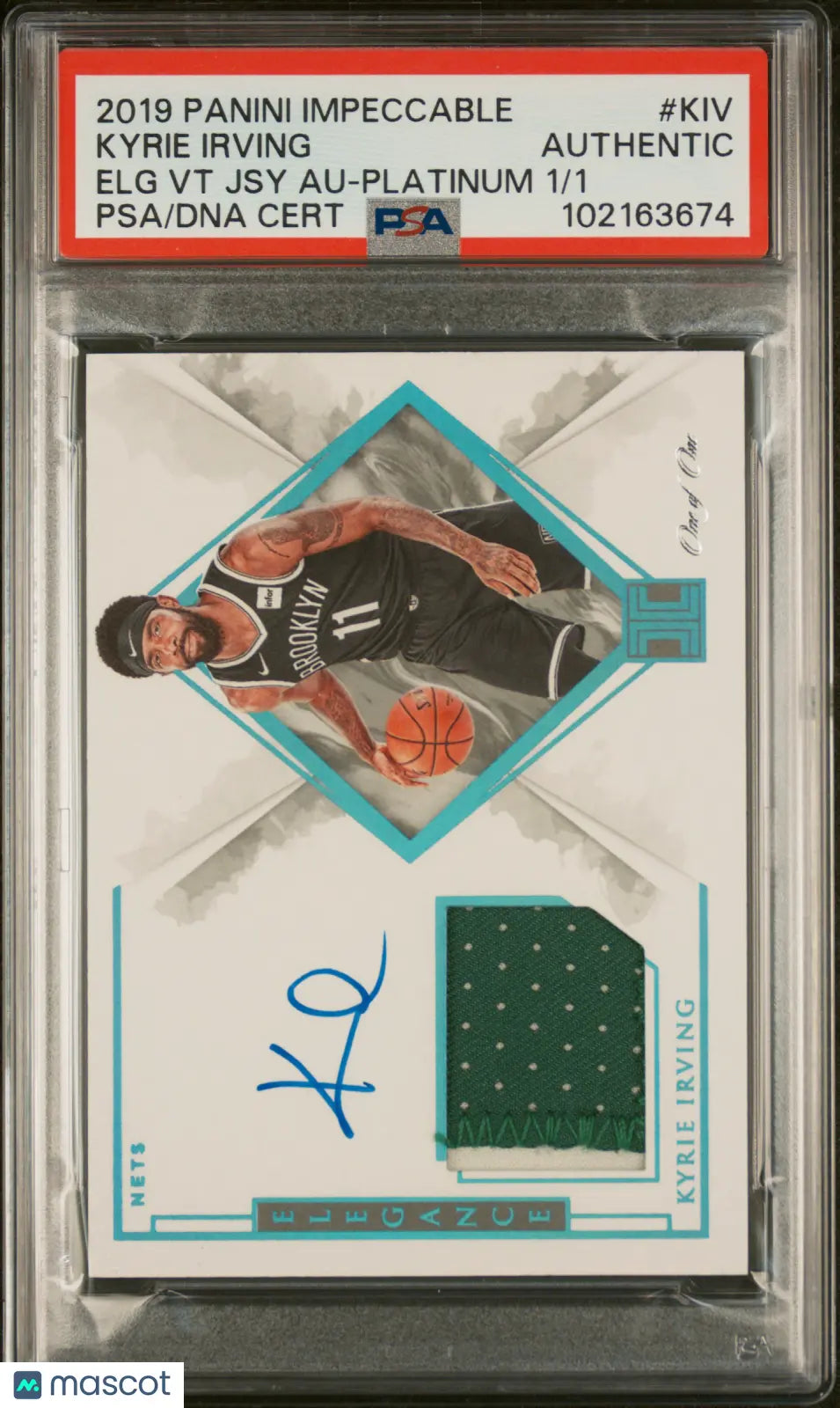 2019 Impeccable Elegance Veteran Jersey Platinum Autos Kyrie Irving PSA Auth 1/1 