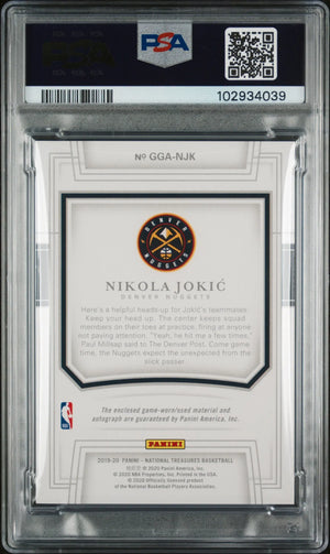 2019 National Treasures Game Gear Autographs Nikola Jokic PSA 10 /49 