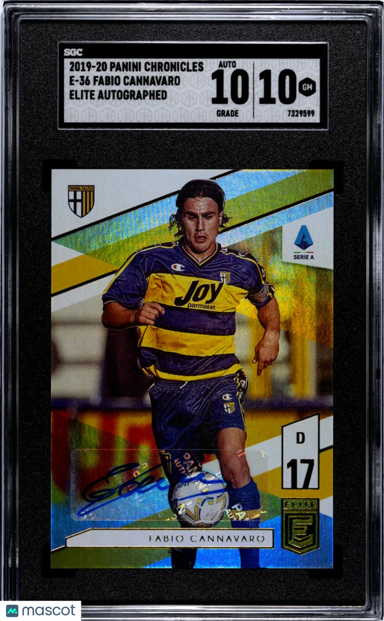 2019 Panini Chronicles Fabio Cannavaro Elite Autograph SGC 10 