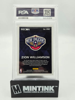 2019 Panini Chronicles Recon Zion Williamson RC Rookie PSA 10 #292 