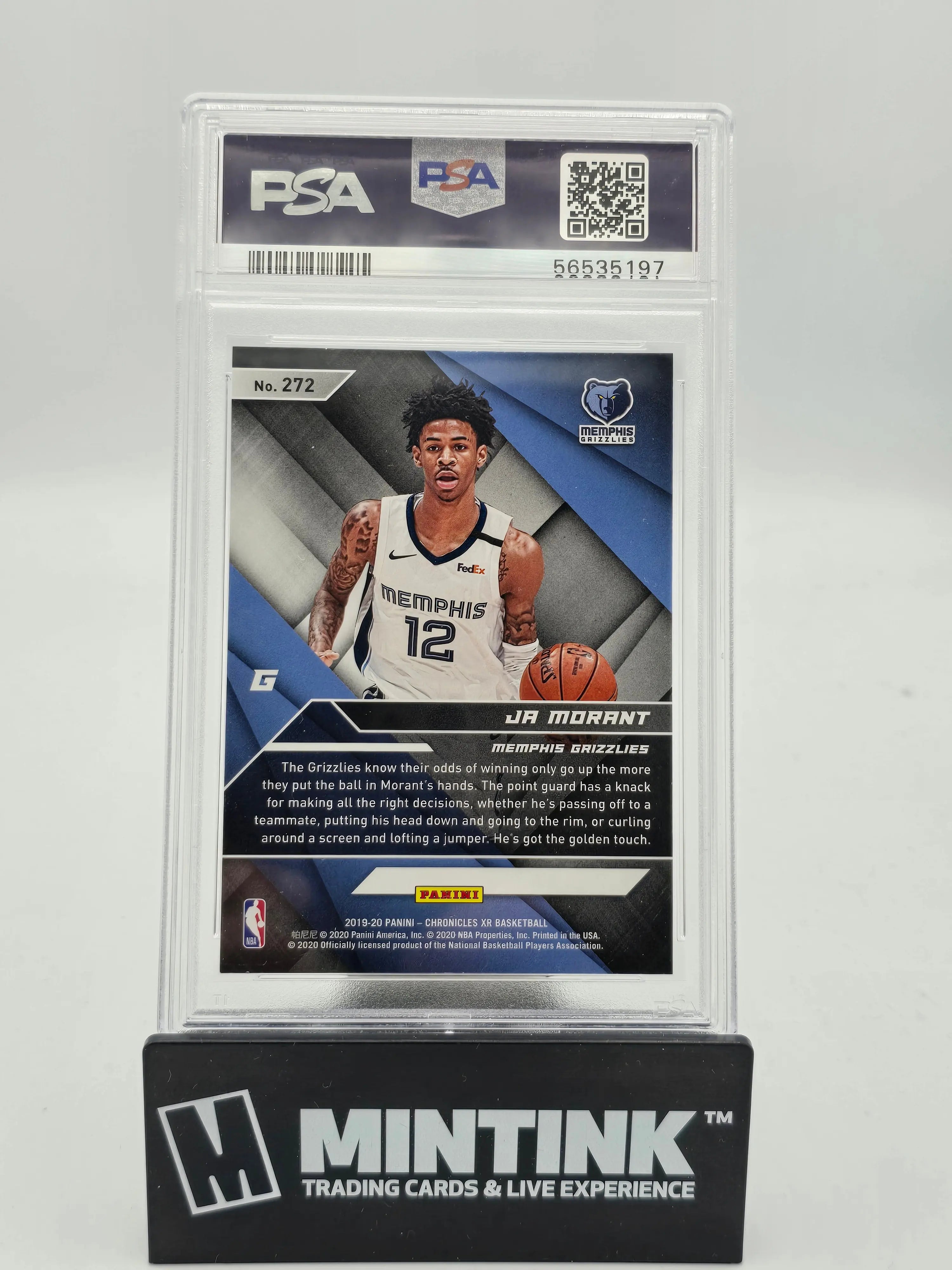 2019 Panini Chronicles XR Ja Morant RC Rookie PSA 10 #272 