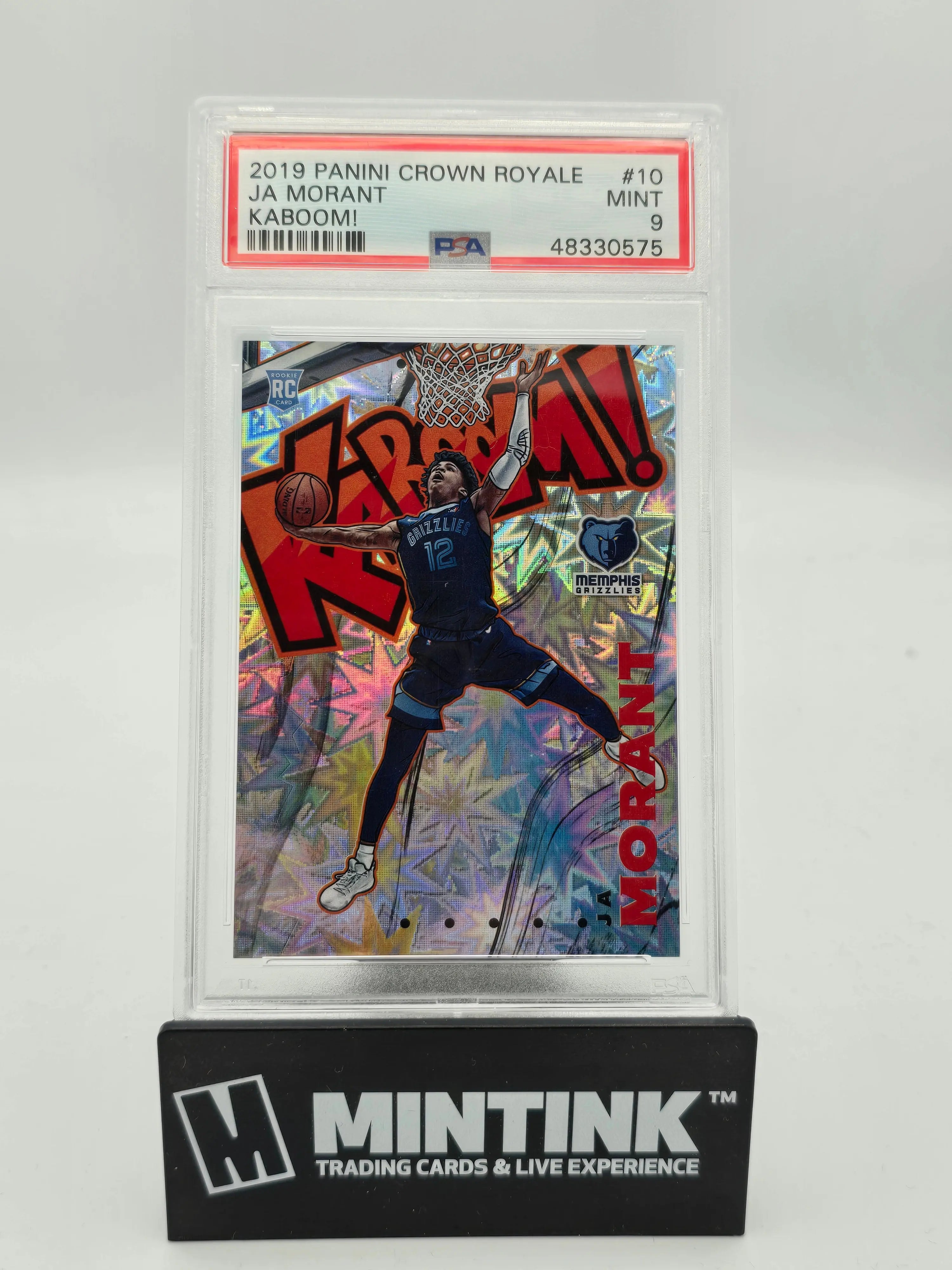 2019 Panini Crown Royale Kaboom! Ja Morant RC Rookie #10 PSA 9 