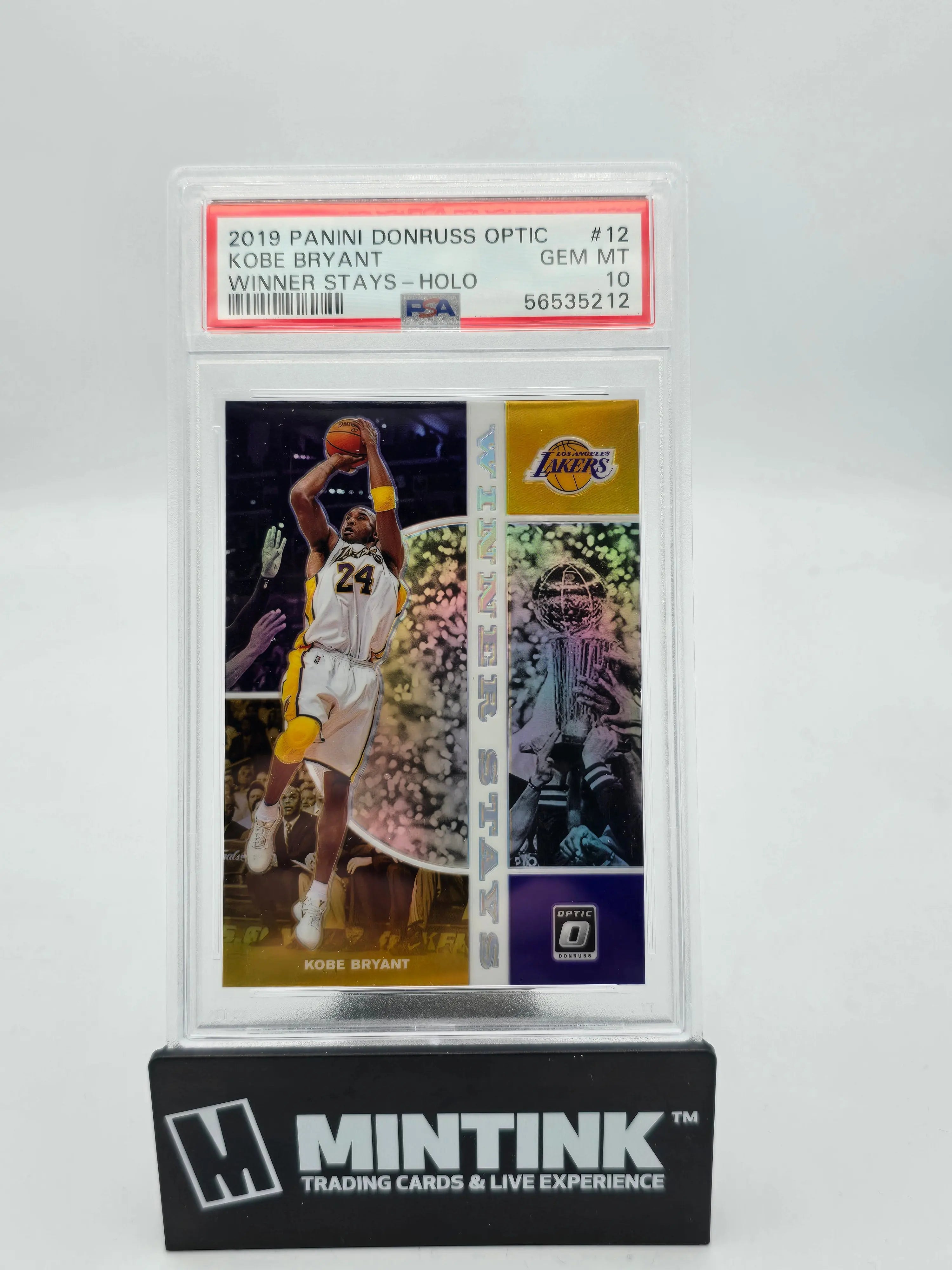 2019 Panini Donruss Optic Winner Stays Holo Kobe Bryant PSA 10 