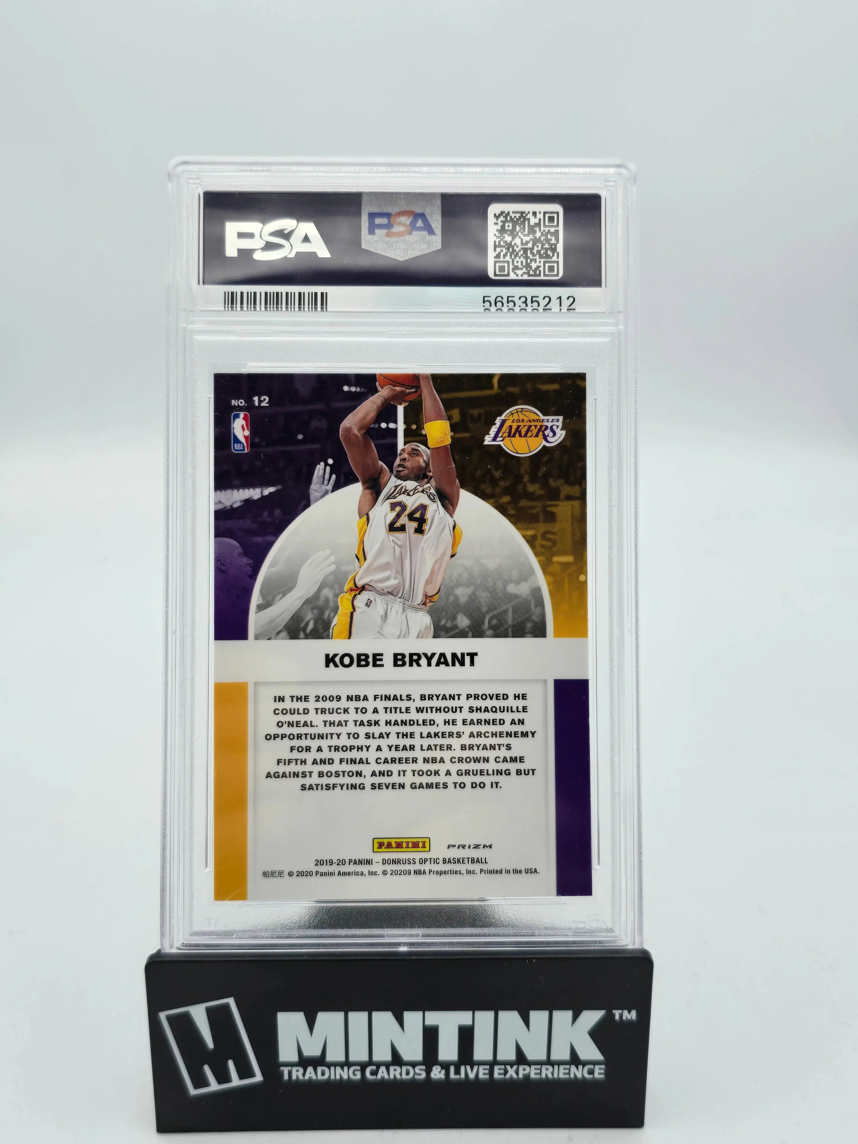 2019 Panini Donruss Optic Winner Stays Holo Kobe Bryant PSA 10 