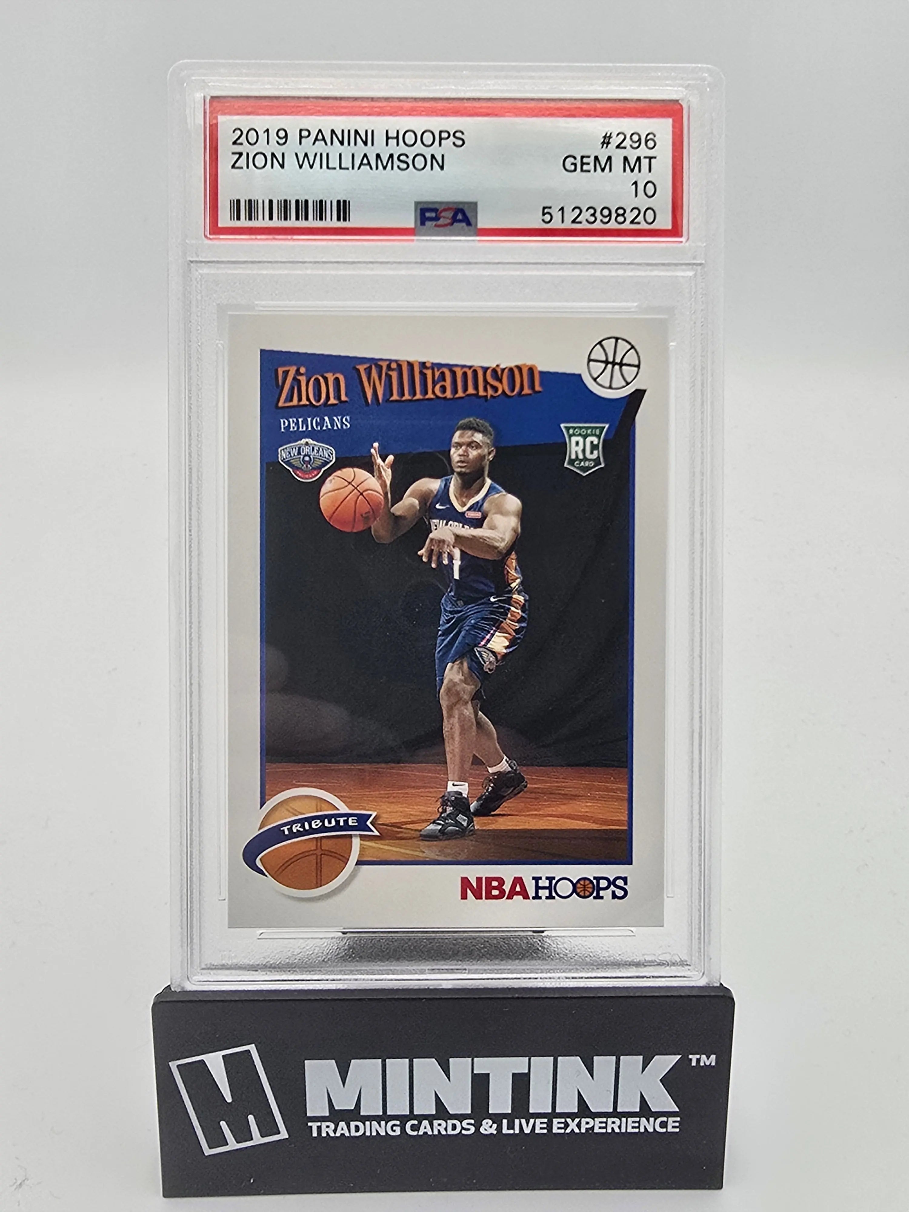 2019 Panini Hoops Zion Williamson RC Rookie PSA 10 