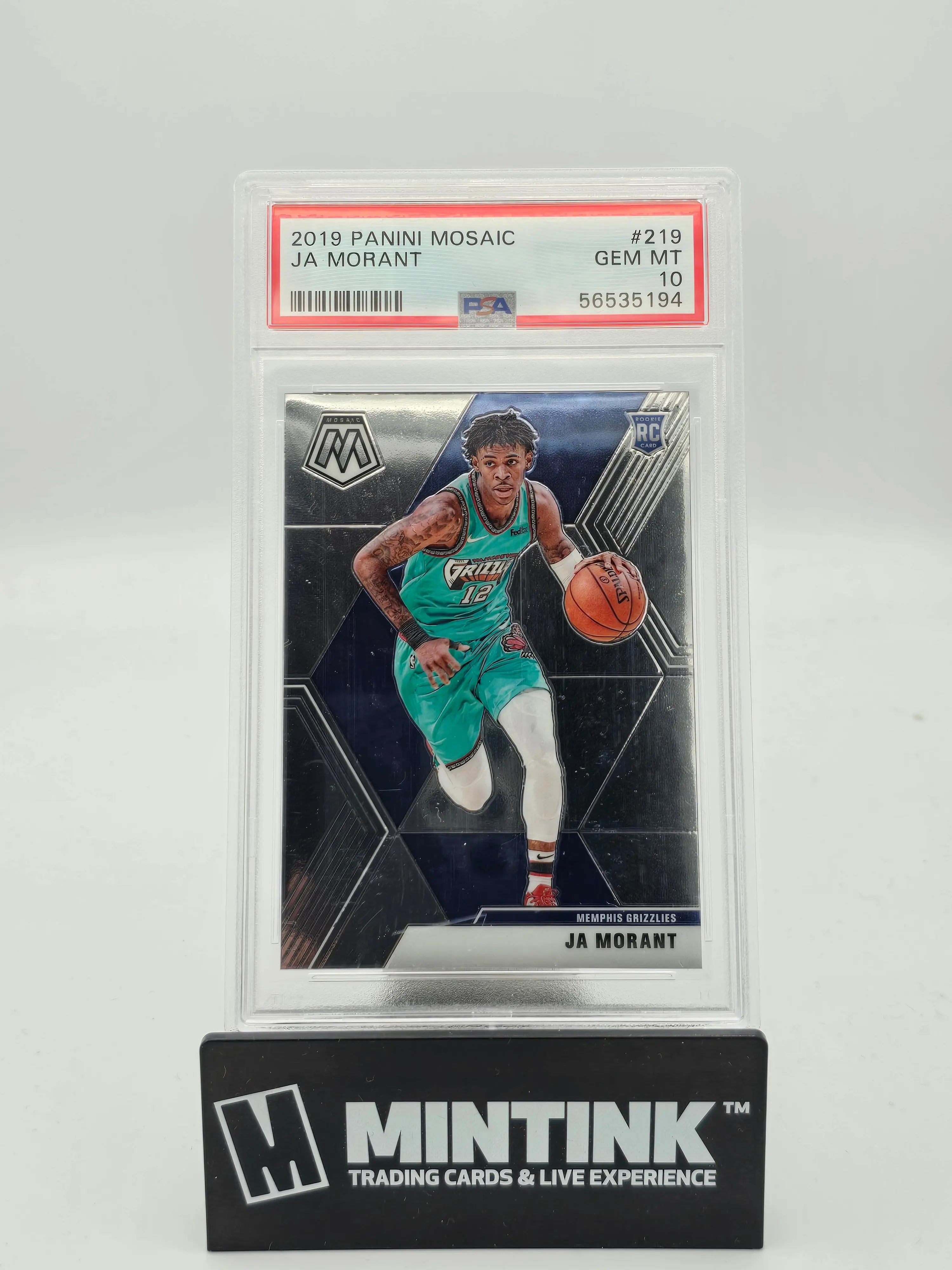 2019 Panini Mosaic Basketball Ja Morant RC Rookie PSA 10 #219 