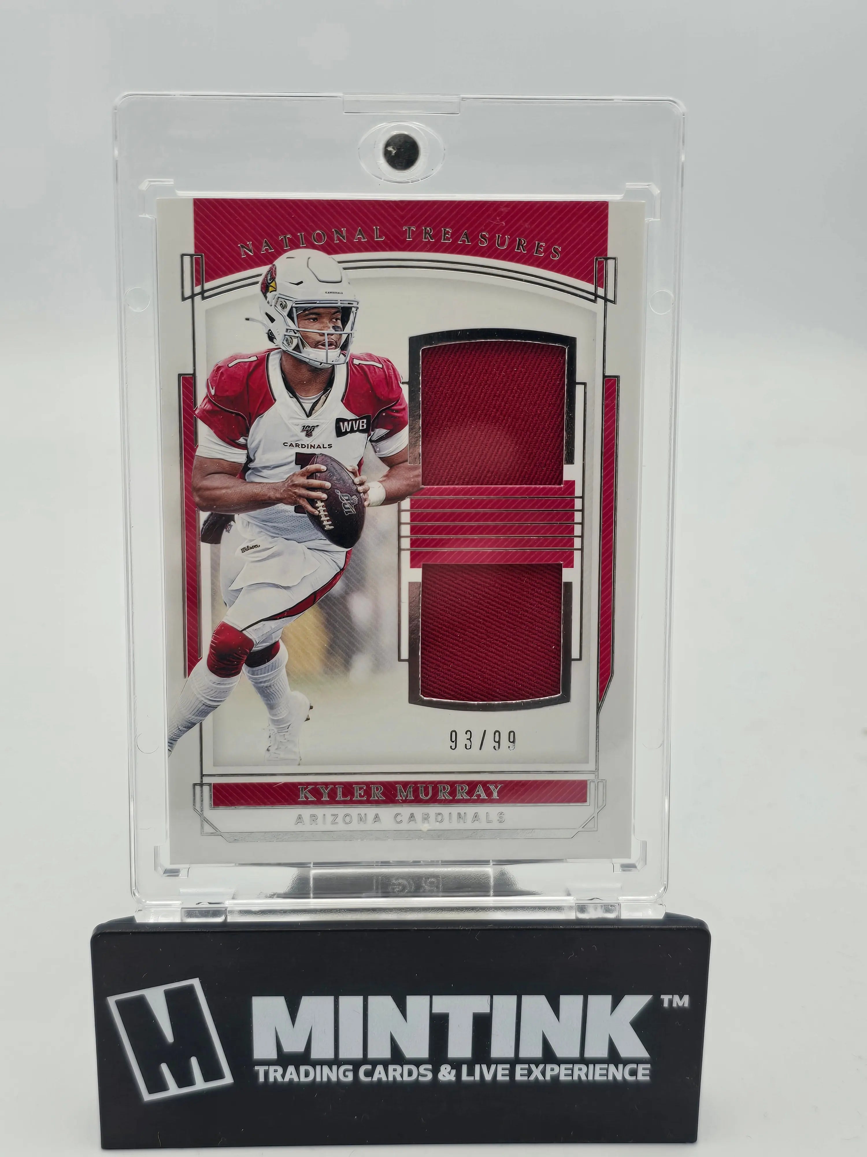 2019 Panini National Treasures Football Kyler Murray Dual Swatches /99 