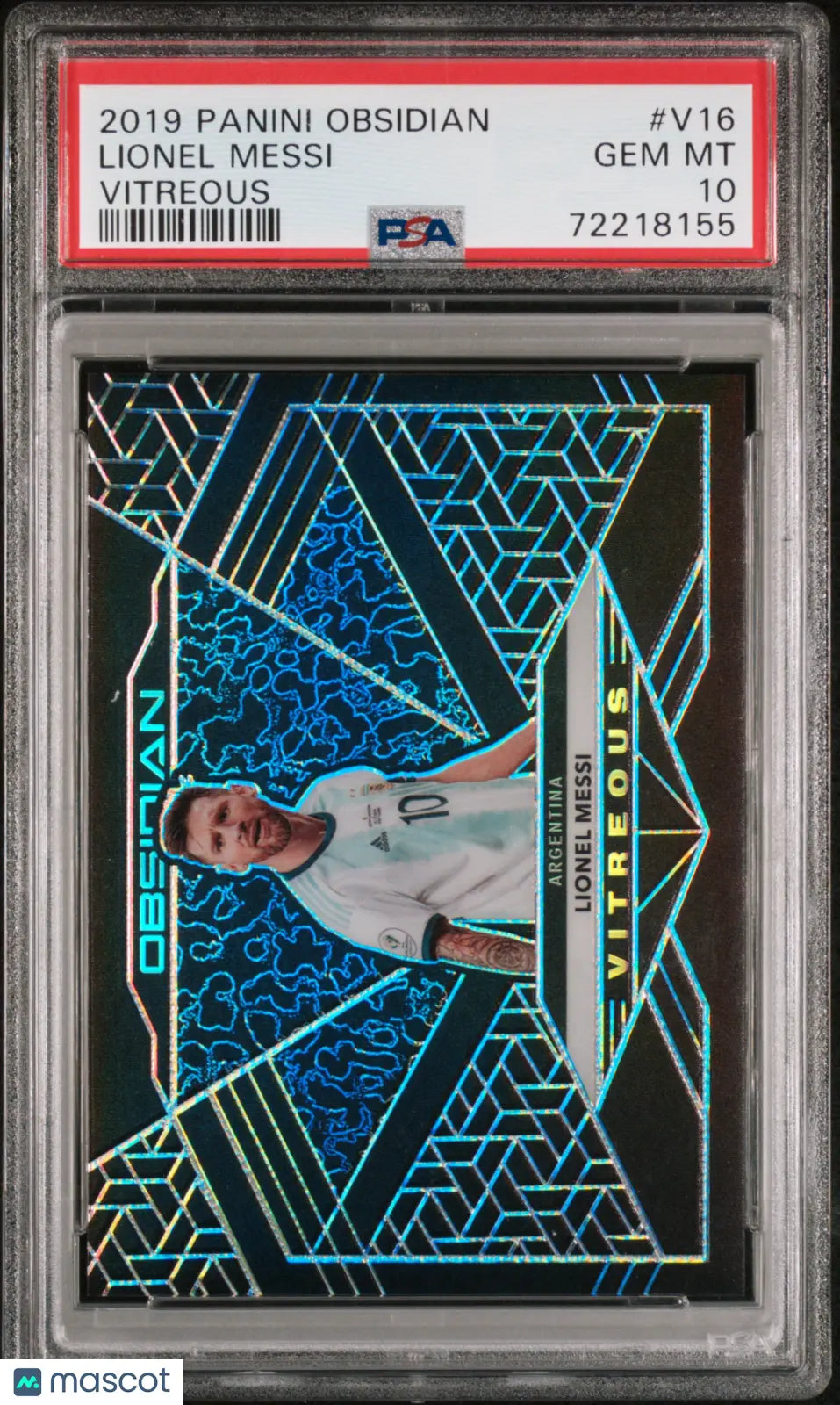 2019 Panini Obsidian Vitreous Lionel Messi PSA 10 /135 