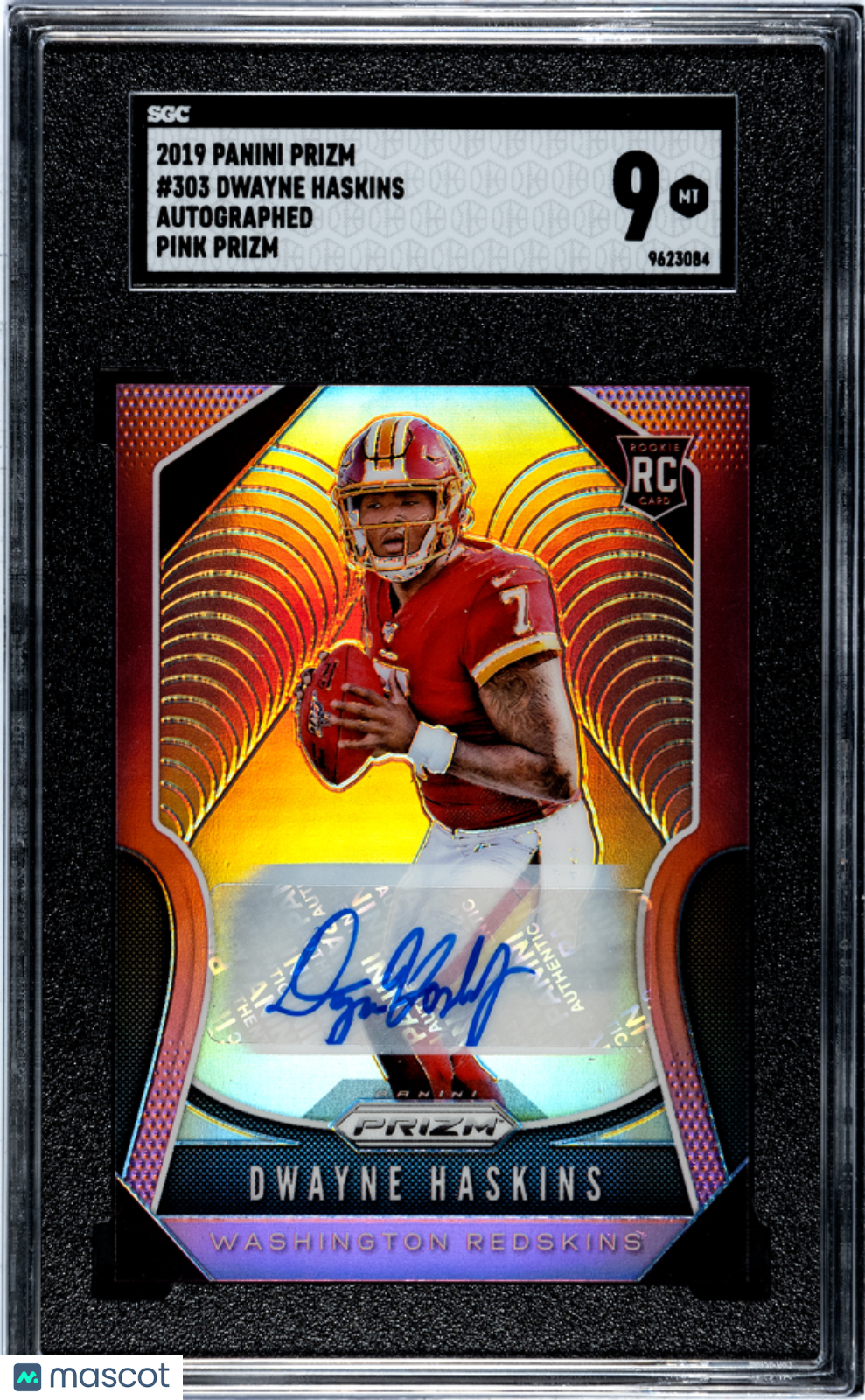 2019 Panini Prizm Dwayne Haskins RC Rookie Pink Prizm Autograph SGC 9 Panini