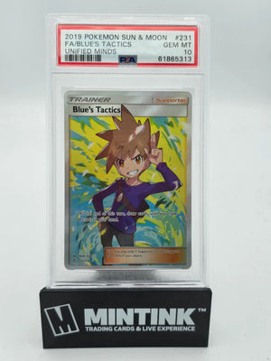 2019 Pokemon Sun & Moon Blue's Tactics Fa Unified Minds PSA 10 231/236 