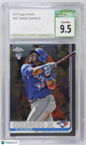 2019 Topps Chrome Baseball Vladimir Guerrero Jr. RC Rookie CSG 9.5 #201 