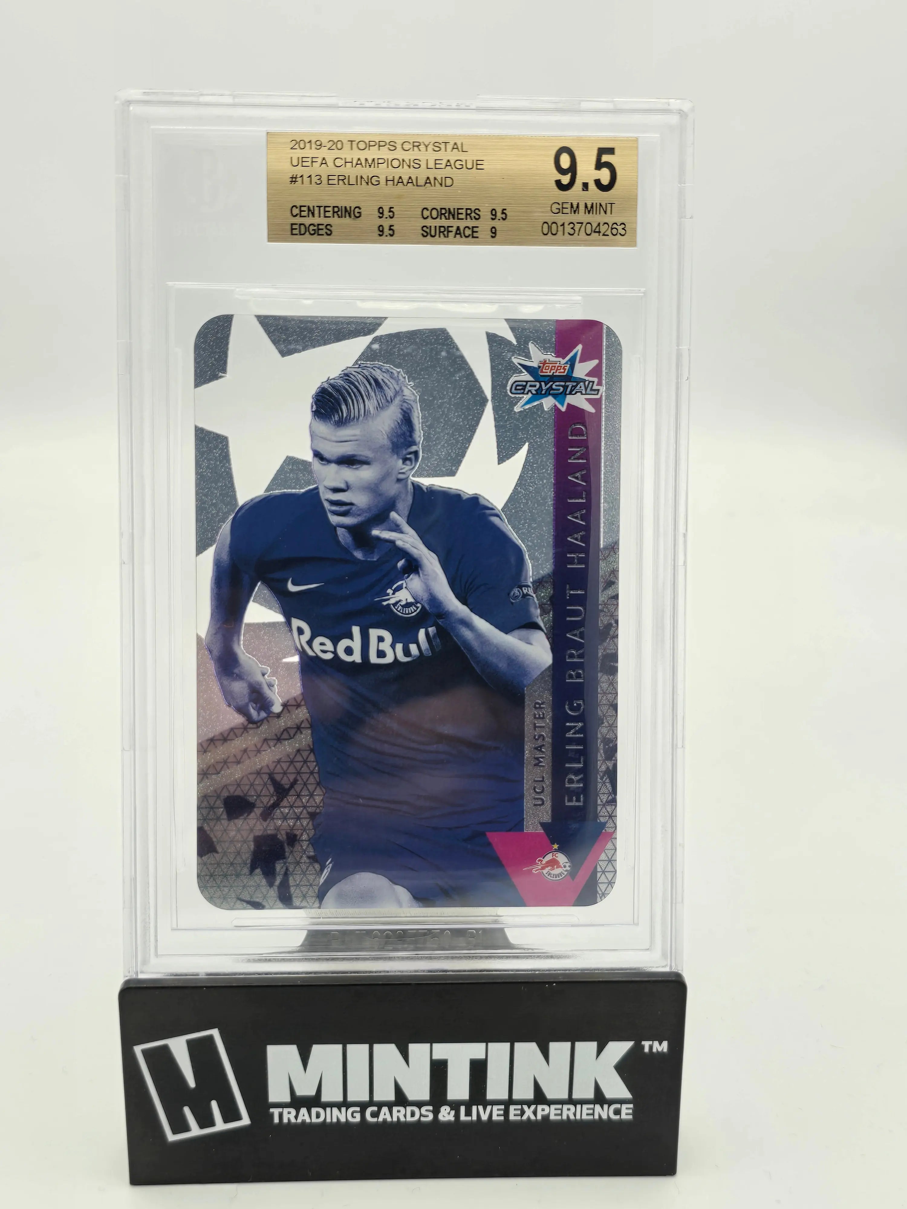 2019 Topps Crystal UEFA Champions League Erling Haaland #113 BGS 9.5 