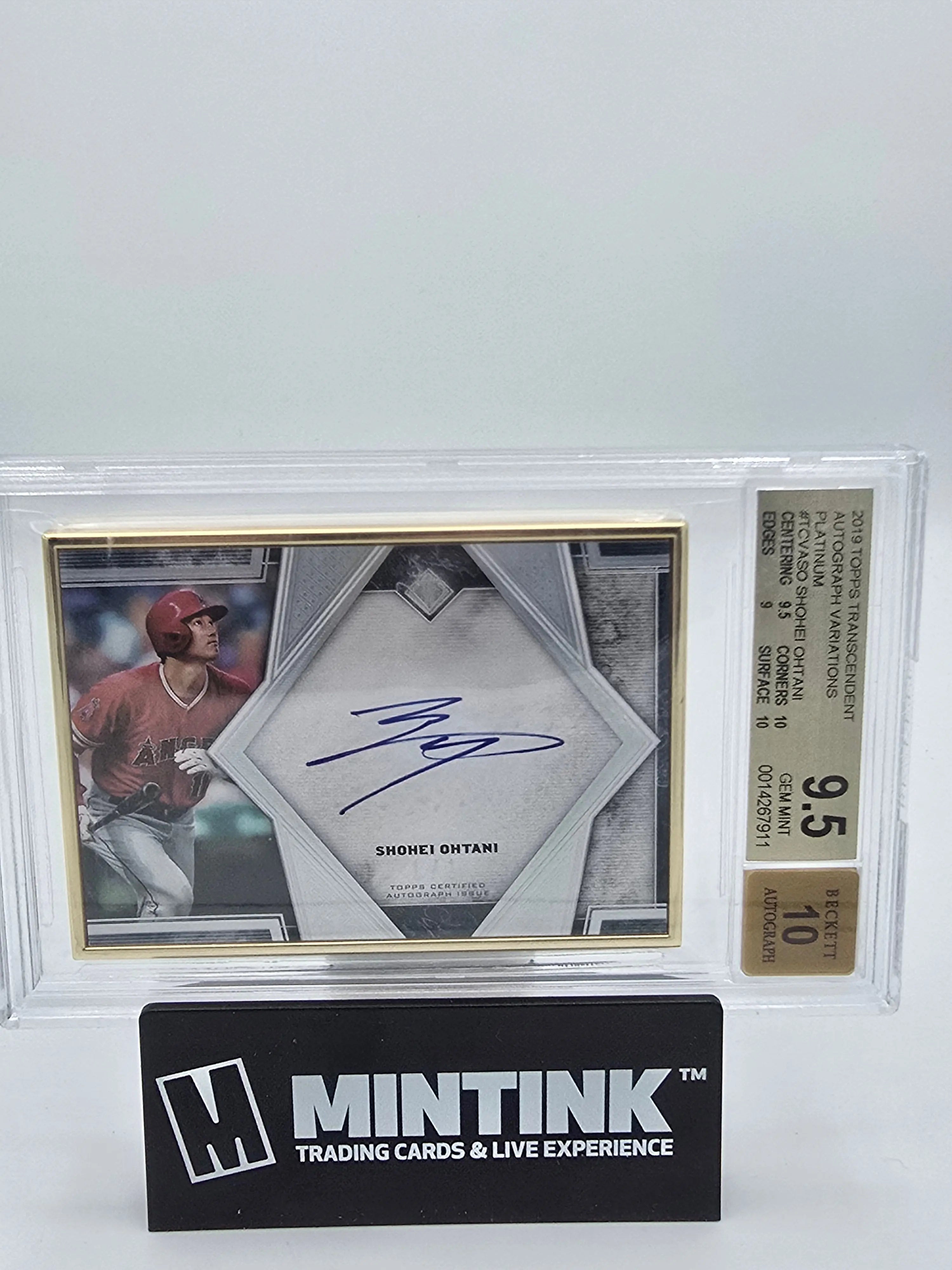 2019 Topps Transcendent Autograph Variations Platinum Shohei Ohtani BGS 9.5 1/1 