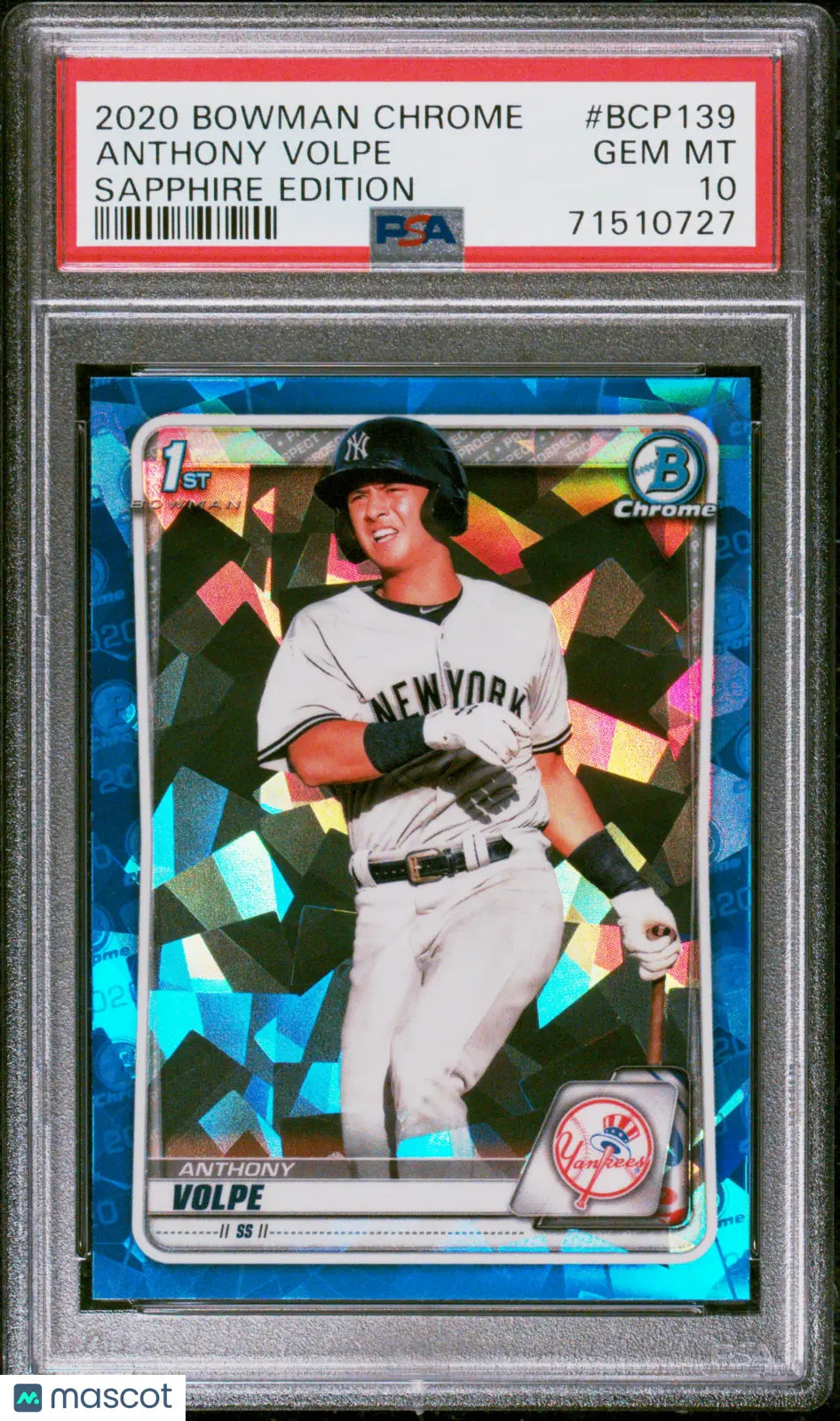 2020 1st Bowman Chrome Sapphire Edition Anthony Volpe PSA 10 