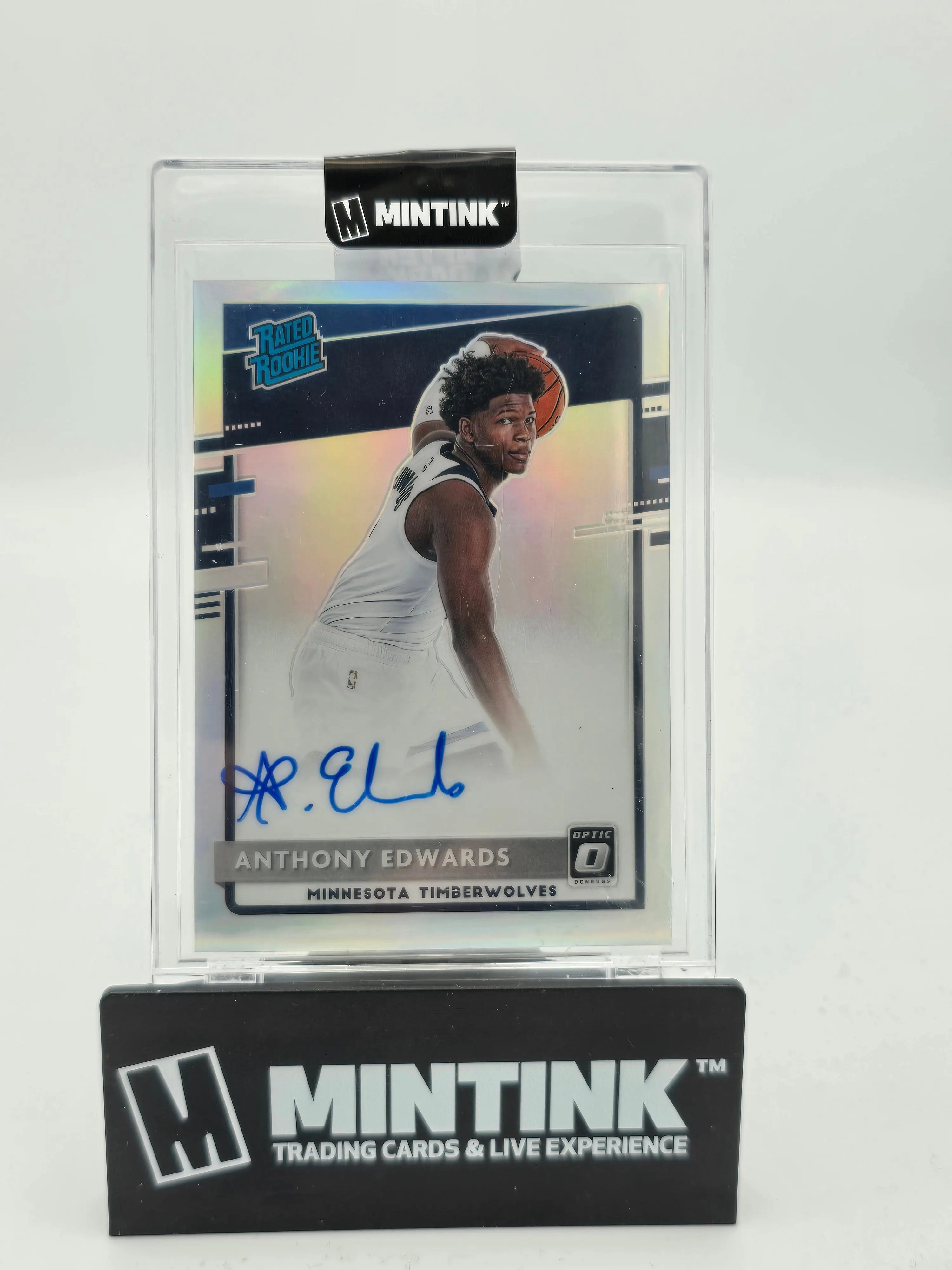 2020-21 Donruss Optic Rated Rookie Holo Anthony Edwards Autograph Auto 