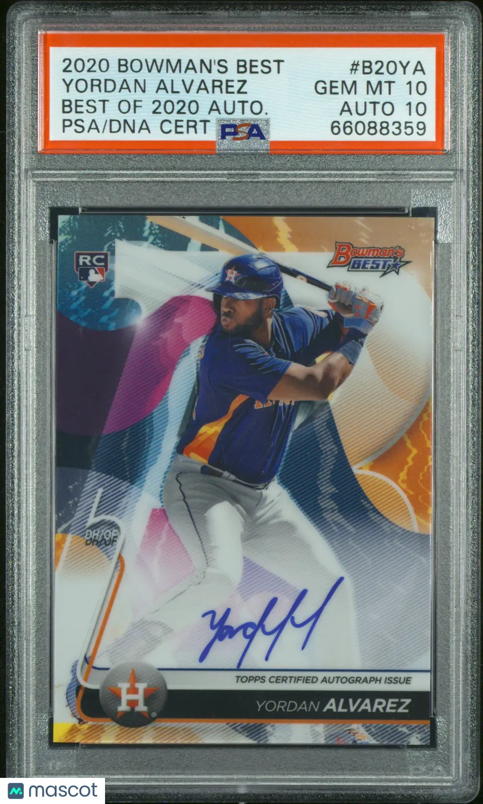 2020 Bowmans Best Baseball Best Of 2020 Autographs Yordan Alvarez RC PSA 10 