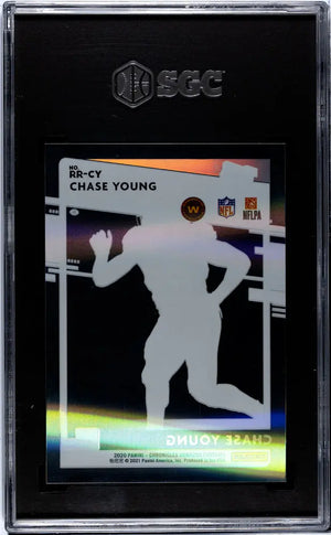 2020 Panini Chronicles Chase Young Rated Rookie Donruss Clear Cut SGC 9 /10 