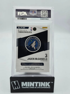 2020 Panini Donruss Elite Pen Pals Autographs Jaden Mcdaniels RC PSA 9 99/99 