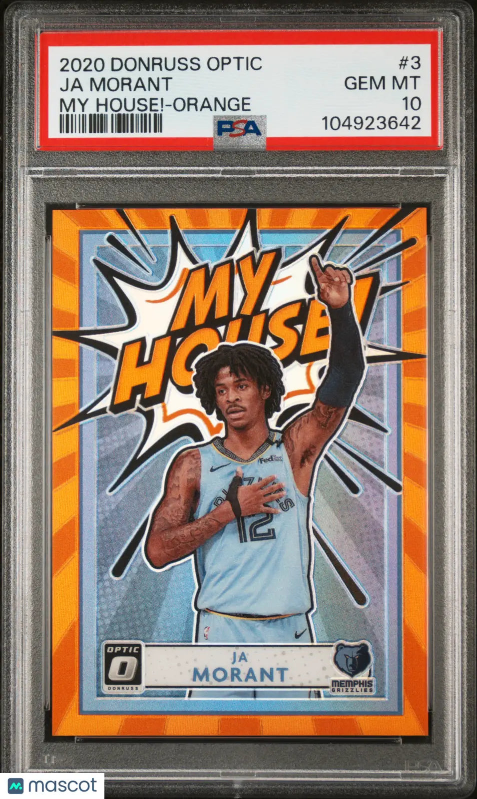 2020 Panini Donruss Optic My House! Ja Morant Orange PSA 10 /39 