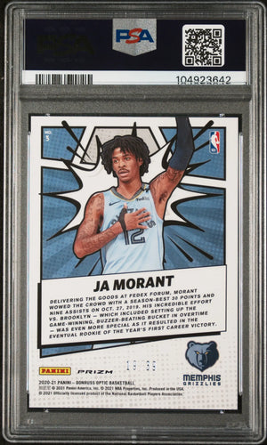 2020 Panini Donruss Optic My House! Ja Morant Orange PSA 10 /39 