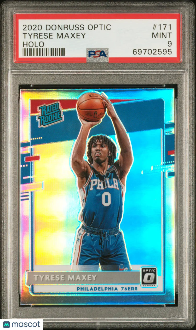 2020 Panini Donruss Optic Tyrese Maxey Rated Rookie Holo PSA 9 