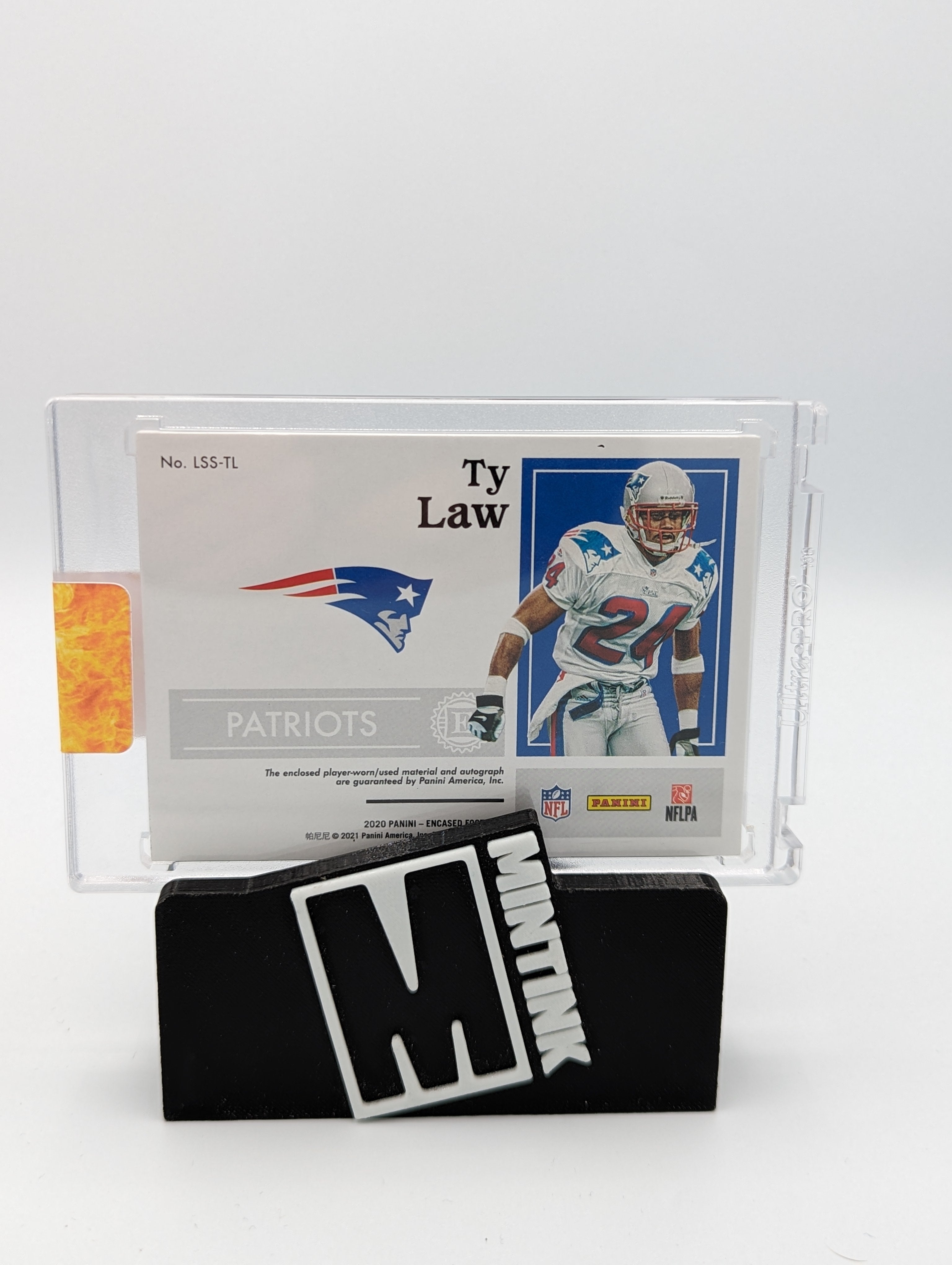 2020 Panini Encased Football Ty Law Legendary Nfl Shield Auto 1 1 Lss Tl 2