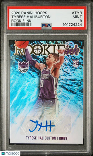 2020 Panini Hoops Rookie Ink Auto Tyrese Haliburton PSA 9 