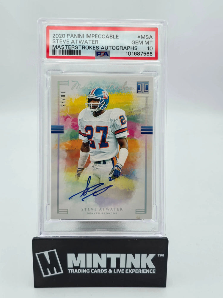 2020 Panini Impeccable Masterstrokes Autographs Steve Atwater #MSA PSA 10 