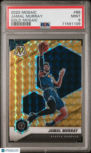 2020 Panini Mosaic Basketball Jamal Murray Gold Mosaic PSA 9 10/10 