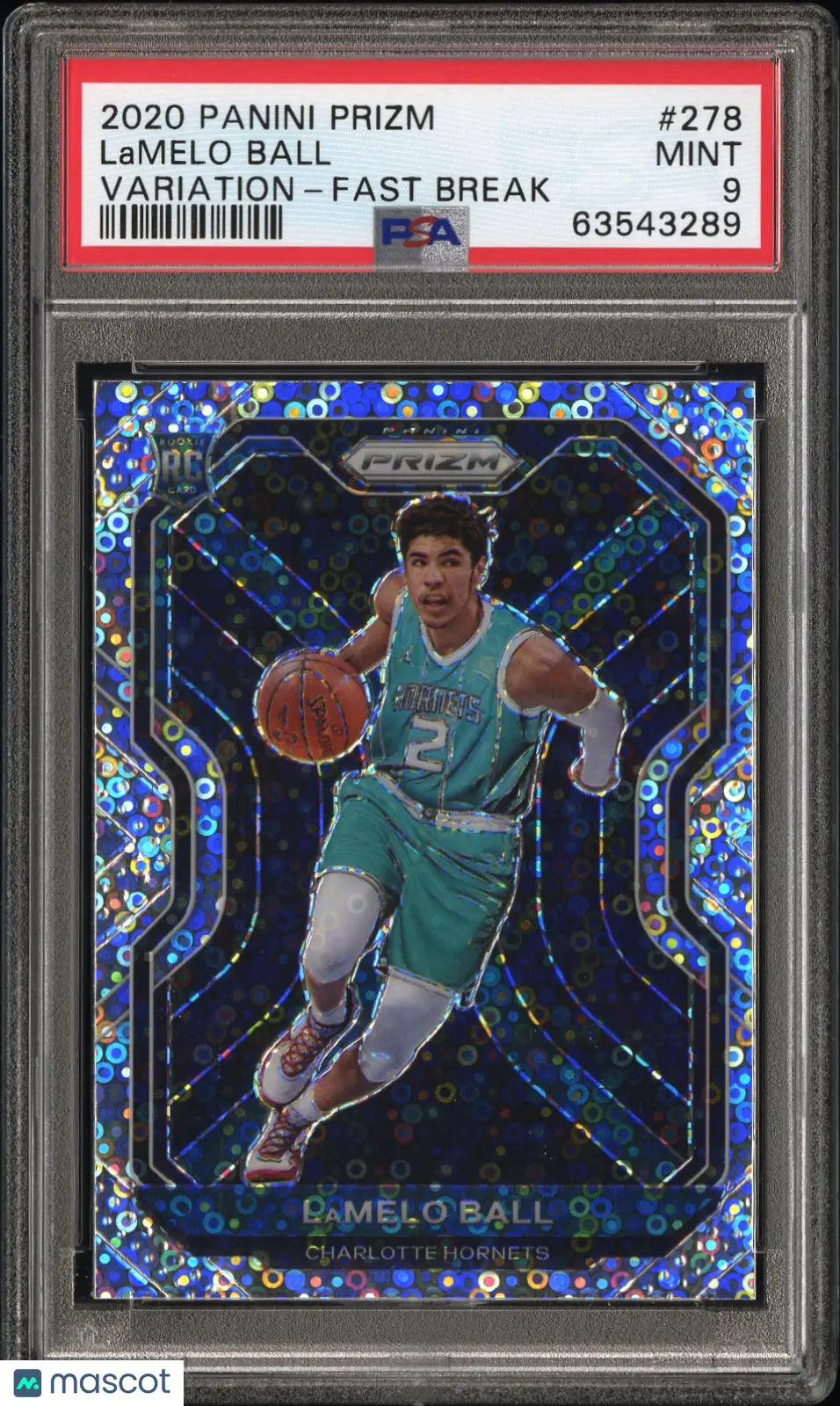 2020 Panini Prizm Basketball LaMelo Ball RC Rookie Variation Fast Break PSA 9 