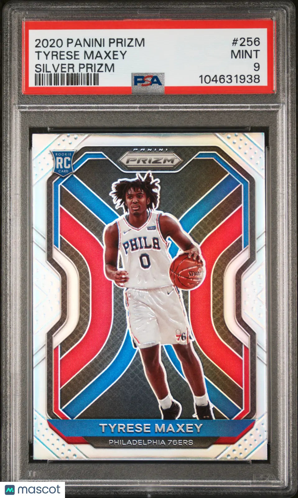 2020 Panini Prizm Basketball Tyrese Maxey RC Rookie Silver Prizm PSA 9 