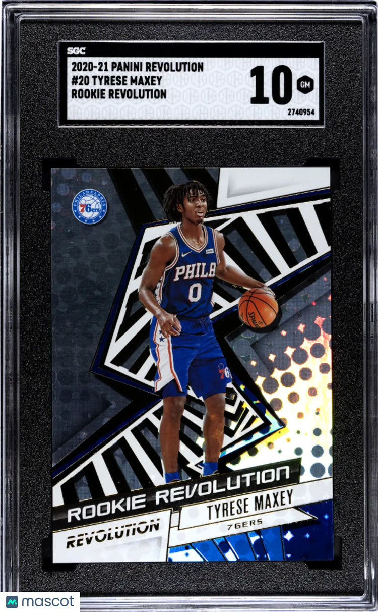 2020 Panini Revolution Basketball Tyrese Maxey Rookie Revolution SGC 10 