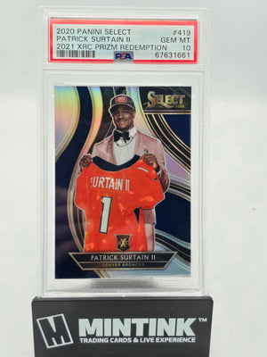 2020 Panini Select 2021 XRC Prizm Redemption Patrick Surtain II PSA 10 