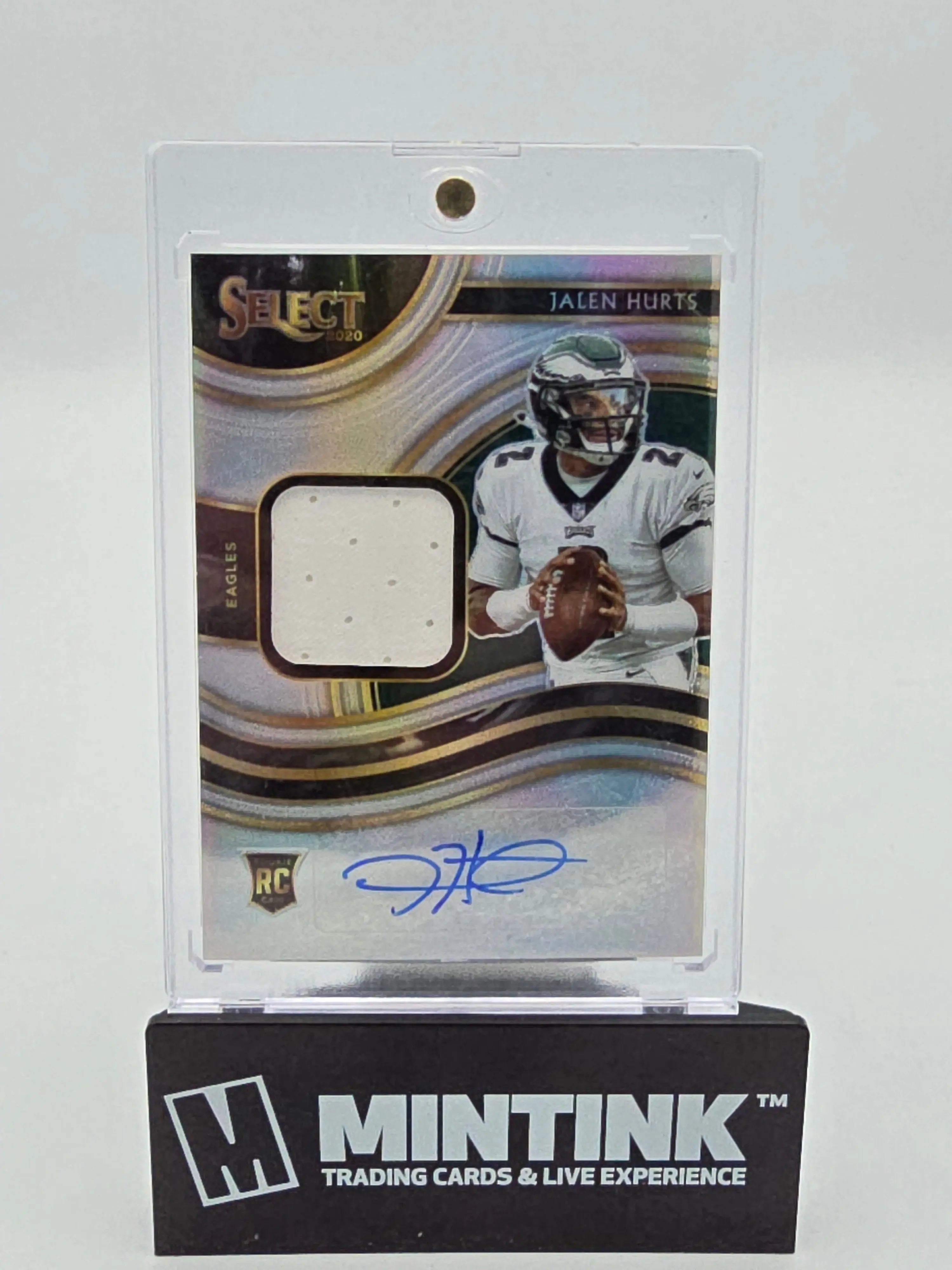 2020 Panini Select Football Jalen Hurts RC Rookie Patch Autograph Silver Prizm /199 