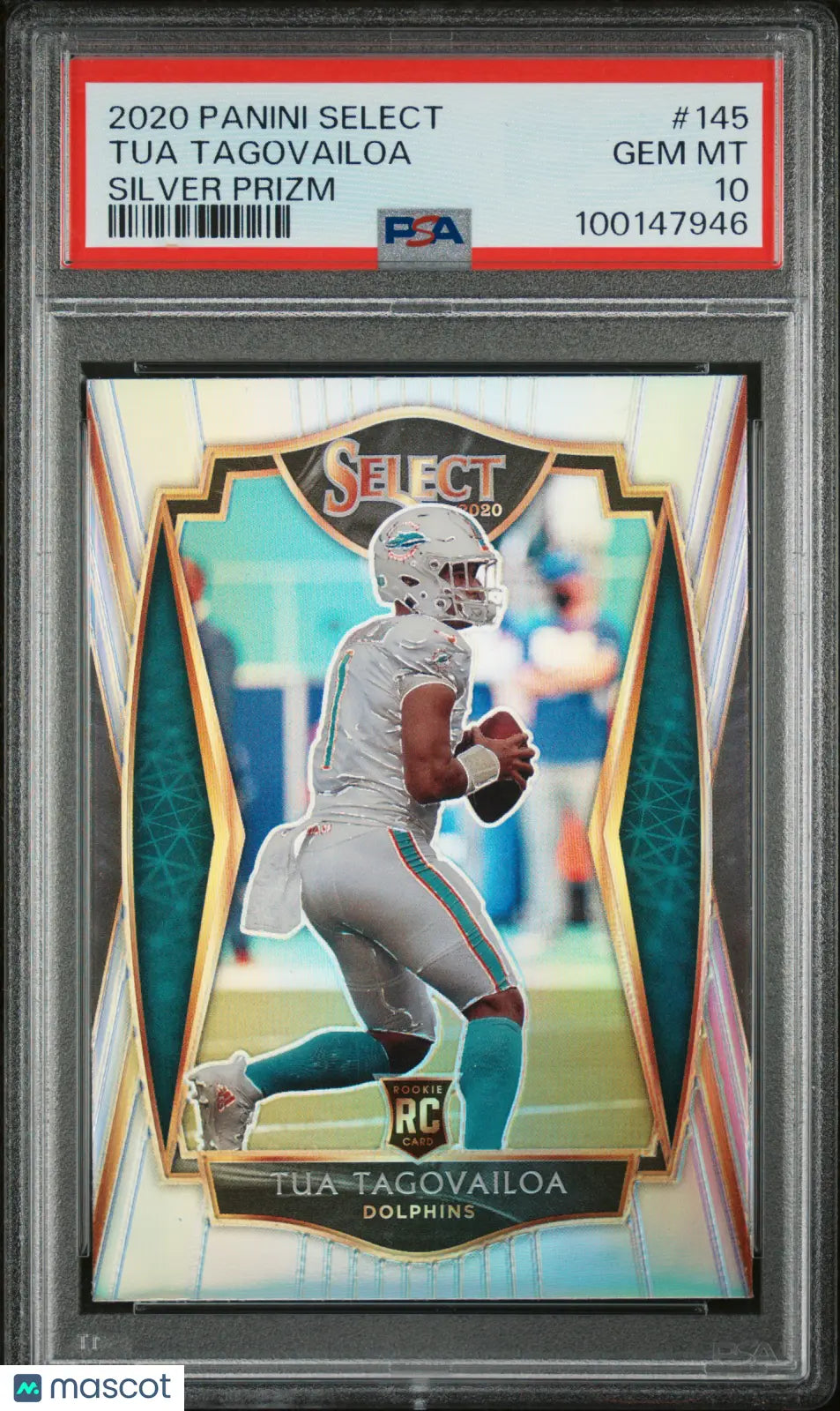 2020 Panini Select Football Tua Tagovailoa RC Rookie Silver Prizm PSA 10 