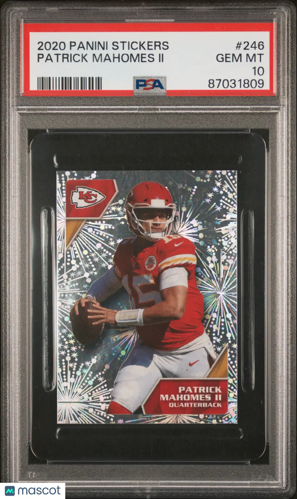 2020 Panini Stickers Patrick Mahomes II #246 PSA 10 