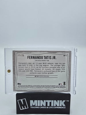 2020 Topps Baseball Fernando Tatis Jr. Orange Modern Artists By: Kevin Graham /25 #MP-5 