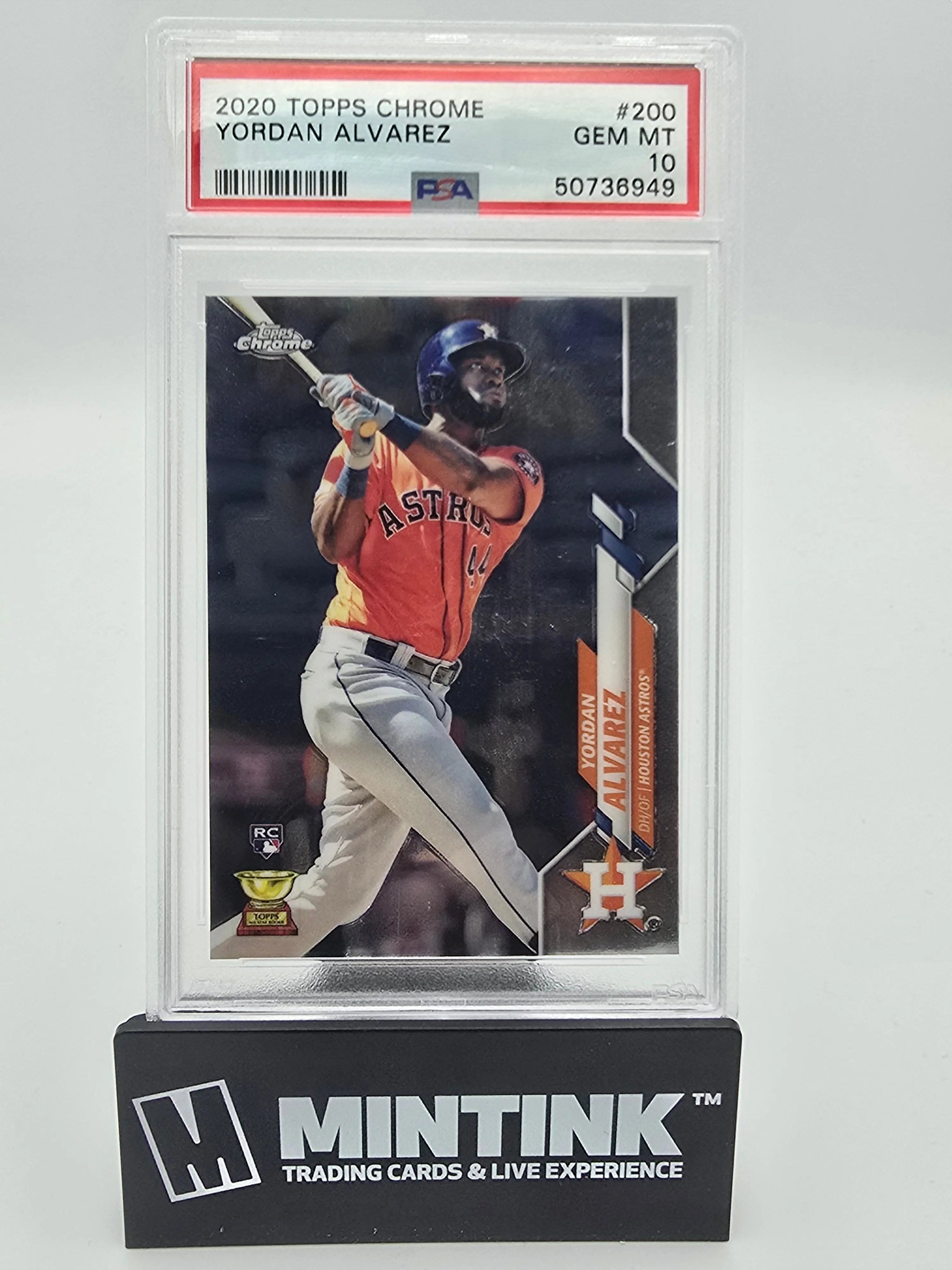 2020 Topps Chrome Baseball Yordan Alvarez RC Rookie PSA 10 