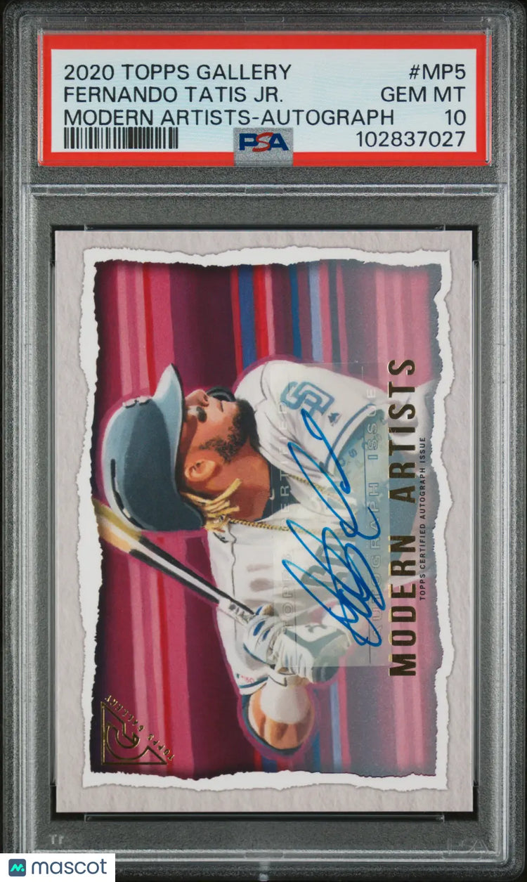 2020 Topps Gallery Modern Artists Auto Autograph Fernando Tatis JR. PSA 10 /25 