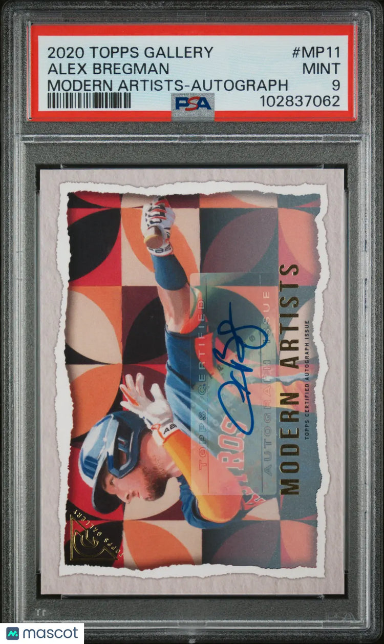 2020 Topps Gallery Modern Artists Autographs Alex Bregman PSA 9 /25 