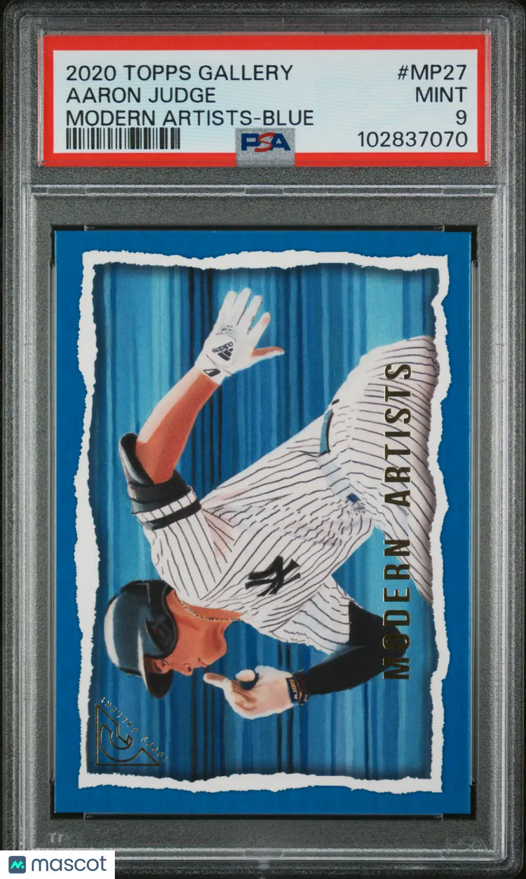 2020 Topps Gallery Modern Artists Blue Aaron Judge PSA 9 /99 