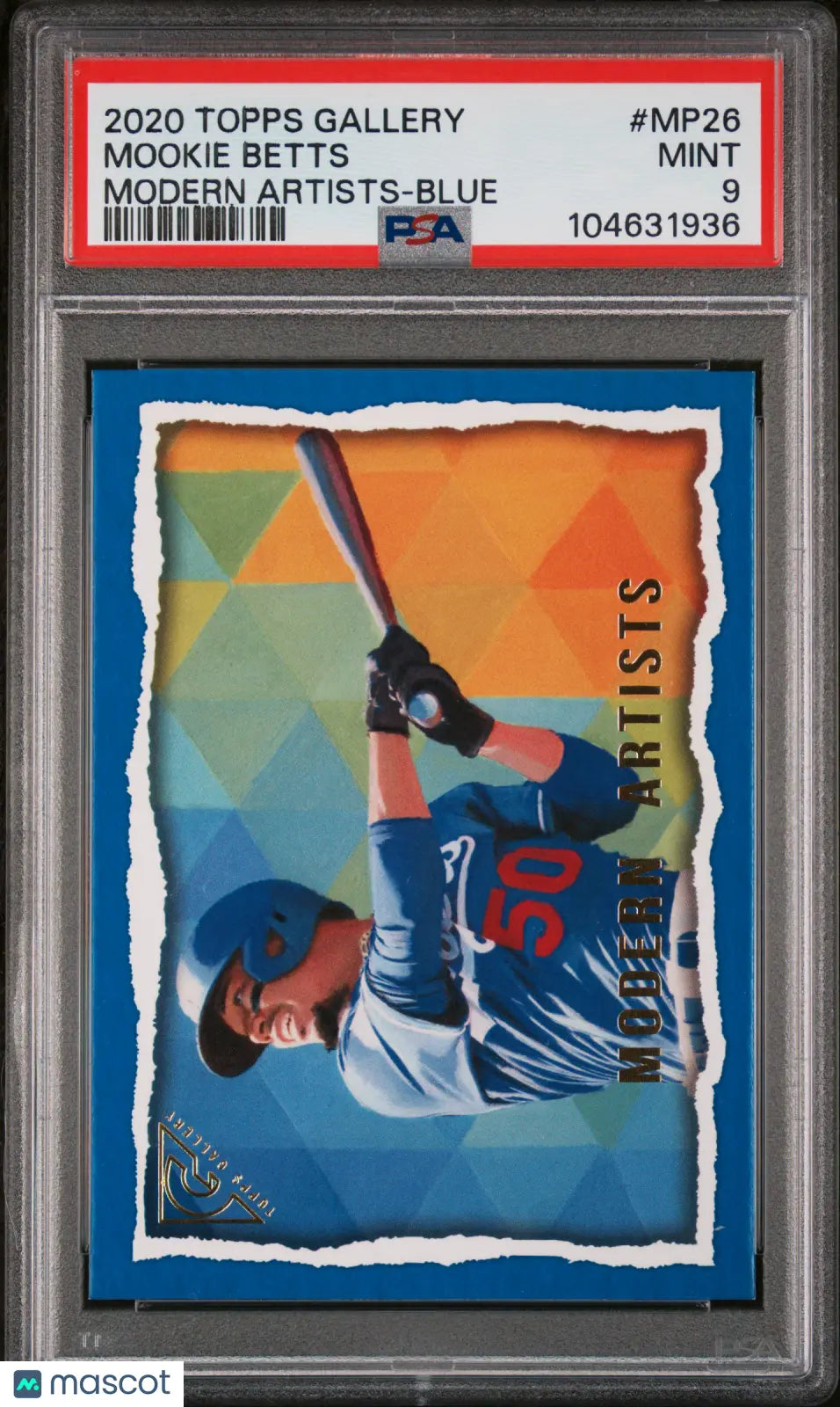 2020 Topps Gallery Modern Artists Blue Auto Mookie Betts PSA 9 /99 